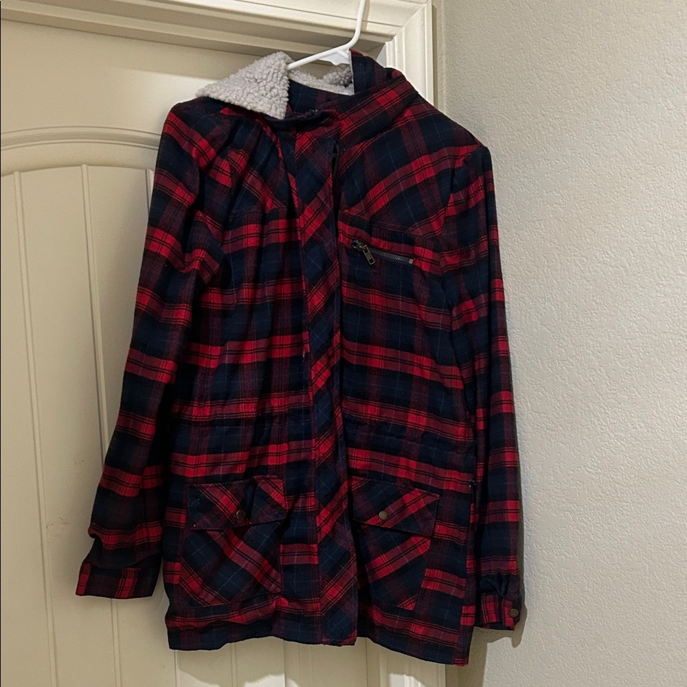 Plaid Women’s Jacket - Red, Blue, Black